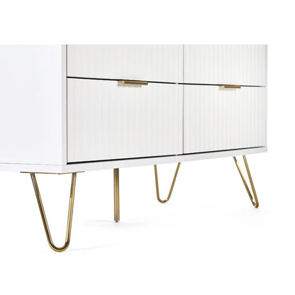 Murano Matt White 6 Drawer Chest