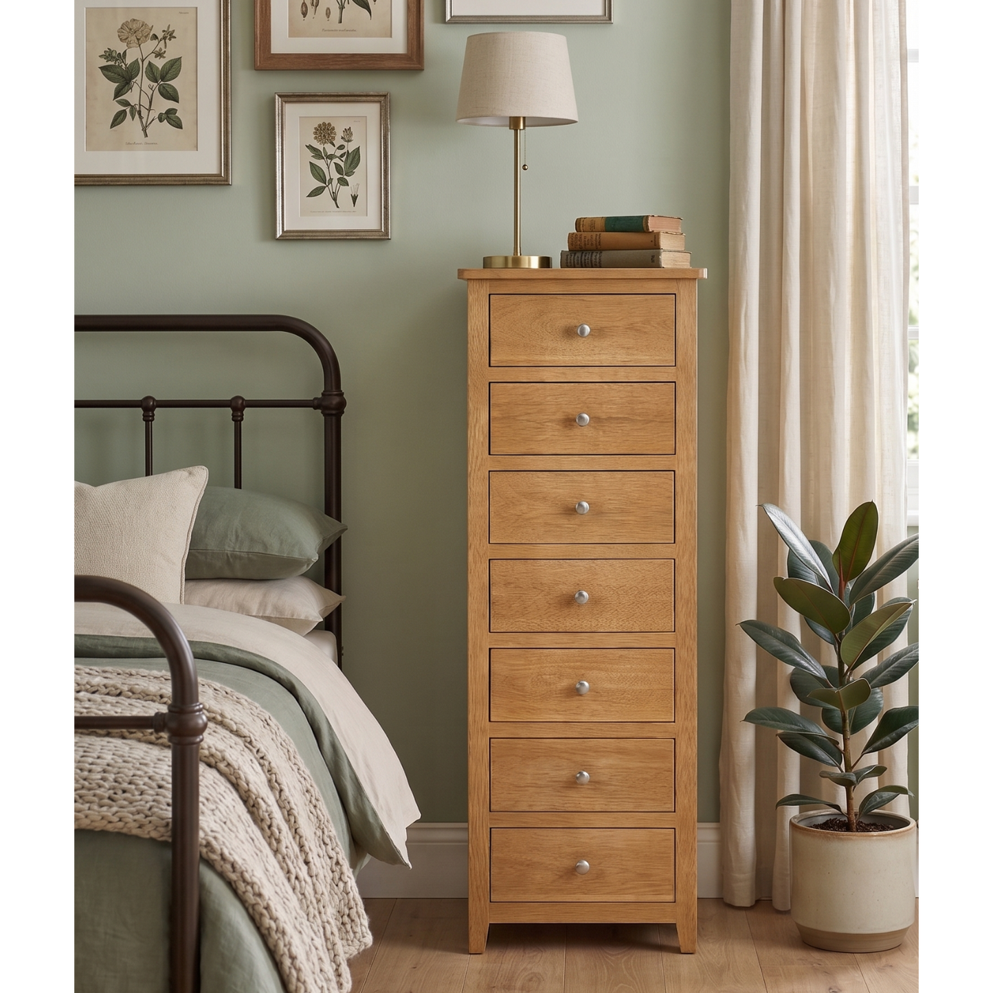 Mallory 7 Drawer Narrow Tall Boy Chest