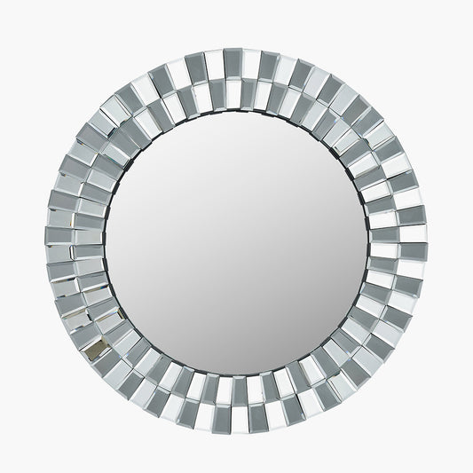 Turn heads with the Mirrored Glass Tile Round Wall Mirror, designed to elevate your interior with a bold yet refined presence. Shop online today at www.nobleandnook.co.uk