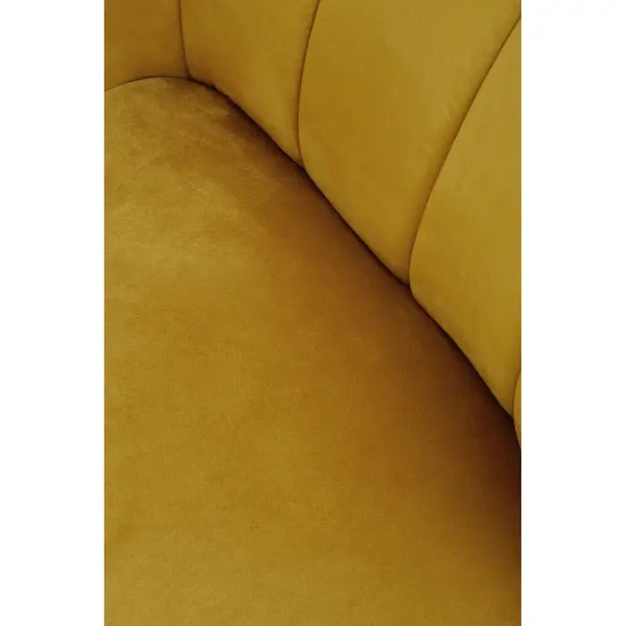 Mustard Velvet Right Arm Chaise Lounge