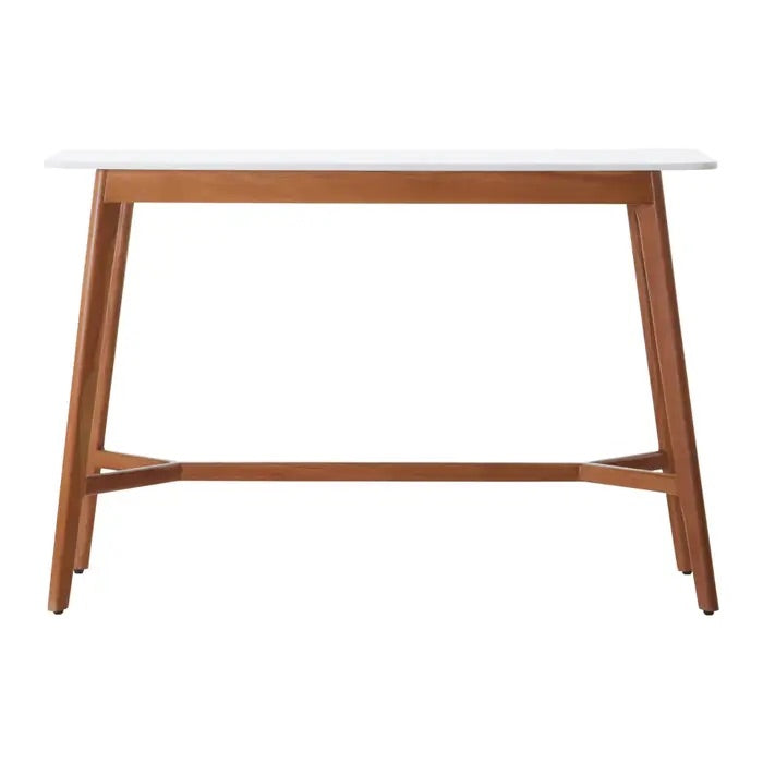 Shop the Myan console table, a perfect blend of modern elegance and sustainability. Combines sustainable acacia wood with a sleek white marble top. Shop online today at Noble & Nook