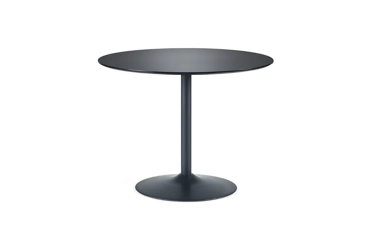 Nero 80cm Round Dining Table Black