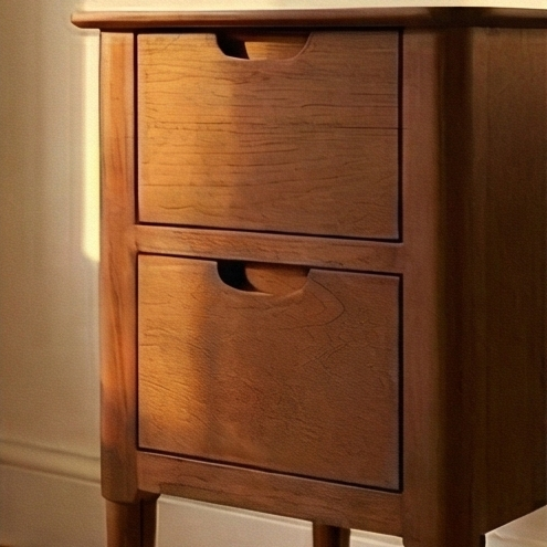 Norway Narrow Walnut Bedside Table