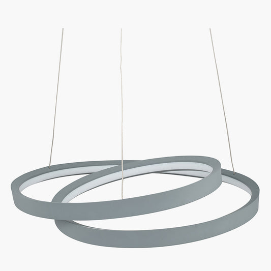 This double circle design pendant with integrated LED strips, creates an innovative modern take on a standard pendant. Shop online now at www.nobleandnook.co.uk