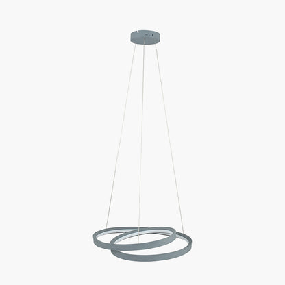 This double circle design pendant with integrated LED strips, creates an innovative modern take on a standard pendant. Shop online now at www.nobleandnook.co.uk