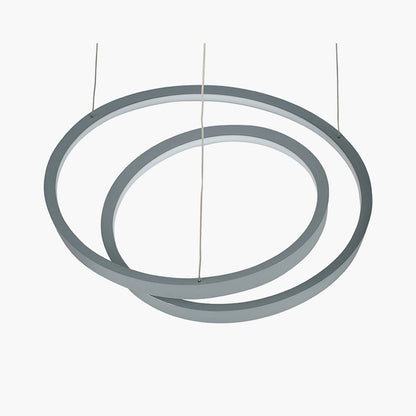 This double circle design pendant with integrated LED strips, creates an innovative modern take on a standard pendant. Shop online now at www.nobleandnook.co.uk