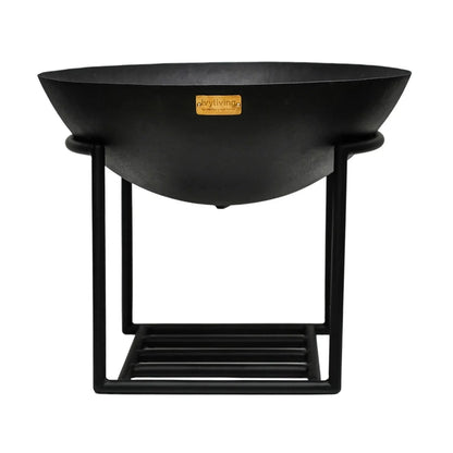 Enhance your outdoor gatherings with this medium-sized cast iron fire bowl with stand, perfect to add warmth and ambiance throughout the night. Shop online today at www.nobleandnook.co.uk