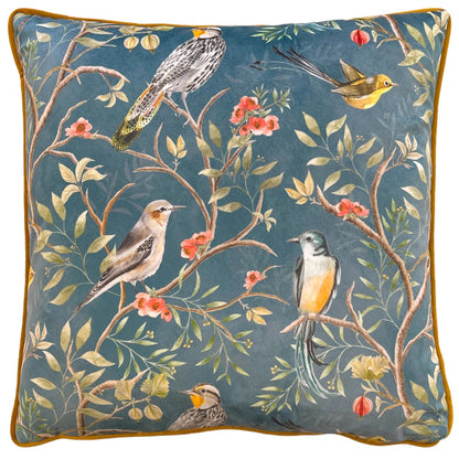 Orient Chinoiserie Cushion Blue – Classic Oriental Design and Luxurious Texture