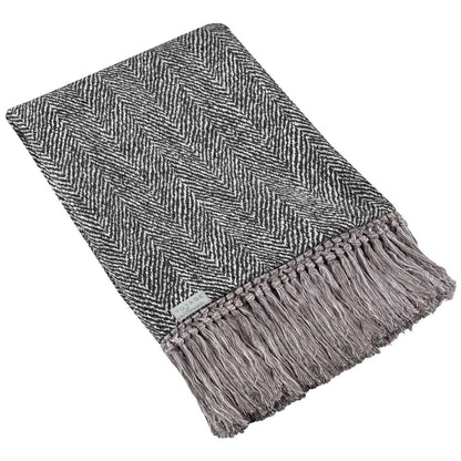 Oryx Woven Throw Charcoal – Understated Sophistication and British Craftsmanship