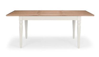 The  Provence Butterfly Extending Dining Table. Dimensions: H78×L150/190×W90 cm. Pair with Provence dining chairs or an elegant, unified look. Shop online at www.nobleandnook.co.uk