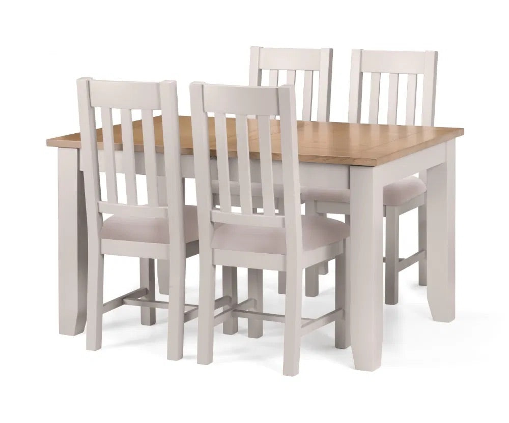 Bring understated charm to your dining area with the Richmond Dining Chair in Elephant Grey and Pale Oak. A classic high-back design & comfortably padded pewter linen seat. Shop online today at www.nobleandnook.co.uk