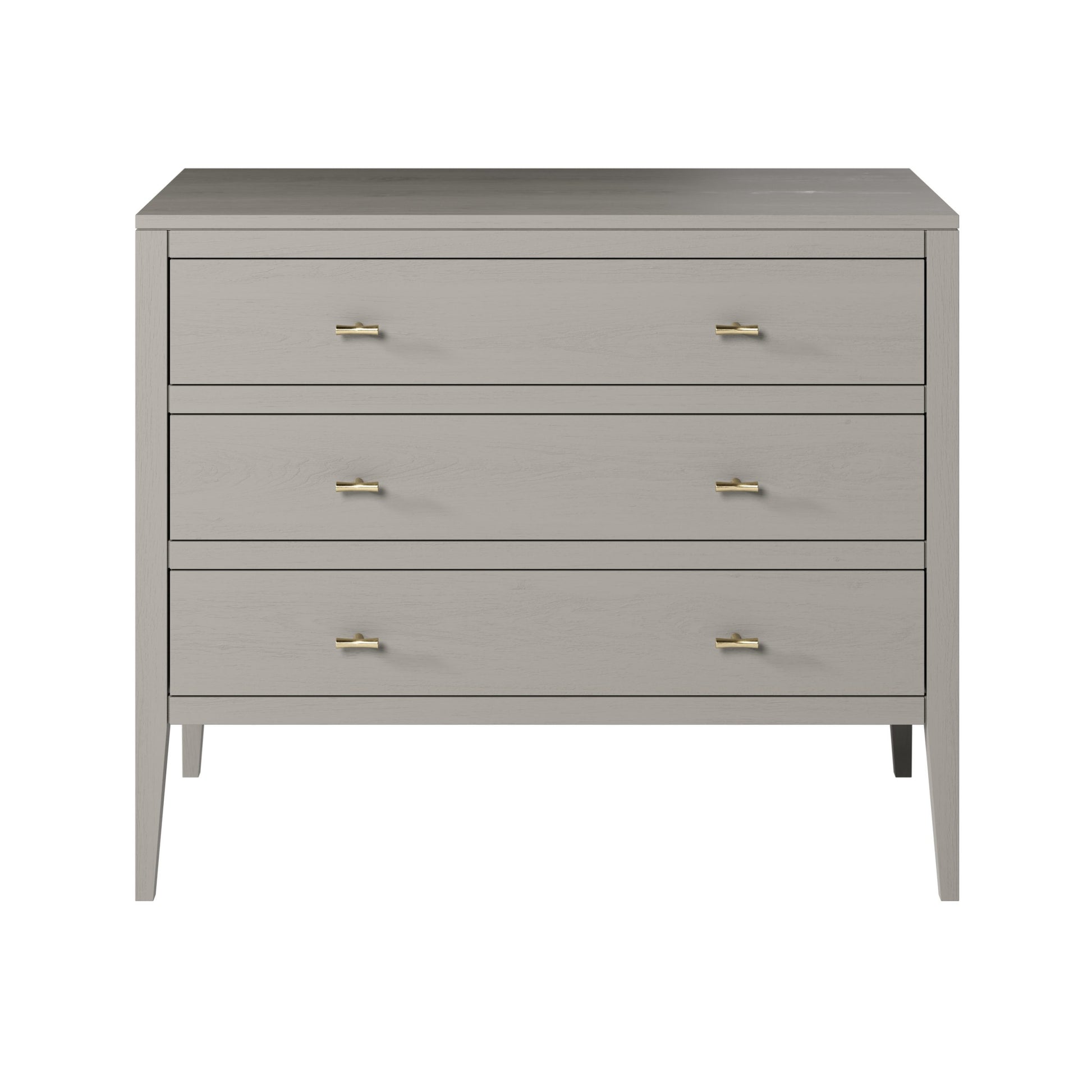 Shop the Radford Chest of Drawers in grey solid oak with three drawers by D.I. Designs. FREE UK MAINLAND DELIVERY. Shop online now at www.dorsbien.co.uk
