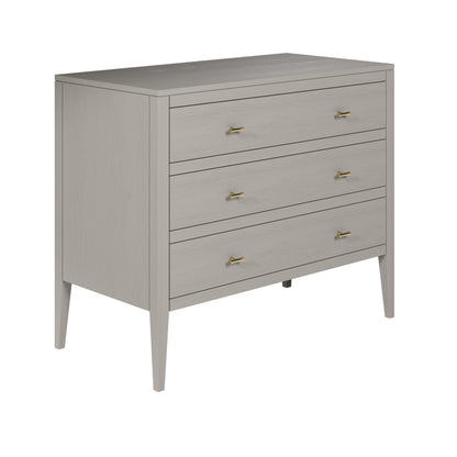Shop the Radford Chest of Drawers in grey solid oak with three drawers by D.I. Designs. FREE UK MAINLAND DELIVERY. Shop online now at www.dorsbien.co.uk