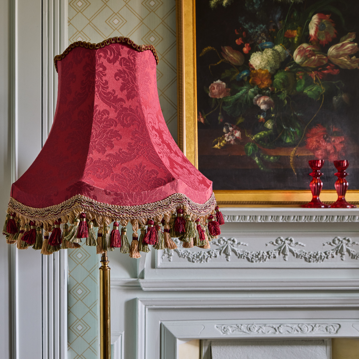 The Ruby Damask Lampshade | Ducal Rose