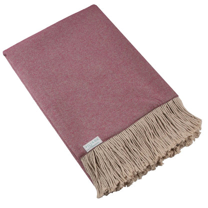 Selkirk 136x200 Woven Throw Rosehip – British Craftsmanship and Warm Elegance