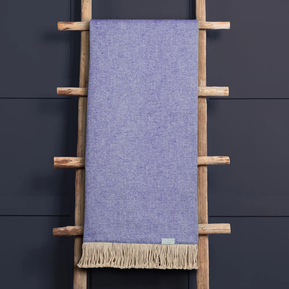 Selkirk Woven Throw Violet – Reversible Design and Textured Sophistication