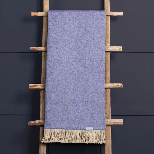 Selkirk Woven Throw Violet – Reversible Design and Textured Sophistication