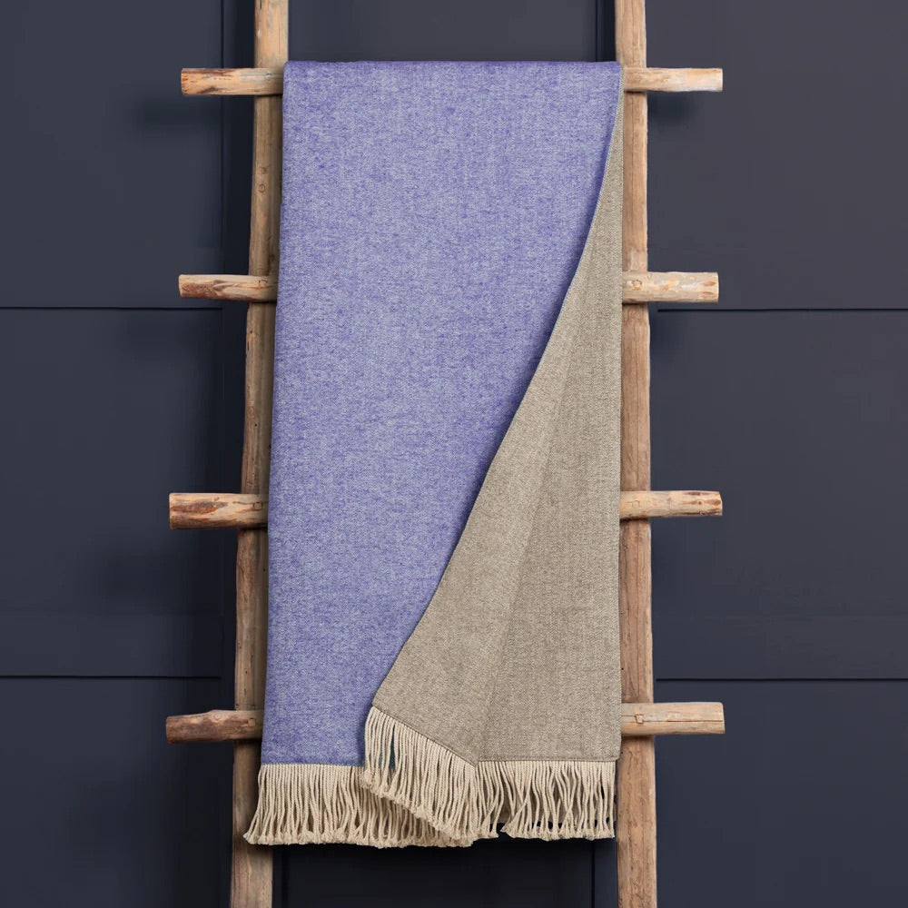Selkirk Woven Throw Violet – Reversible Design and Textured Sophistication