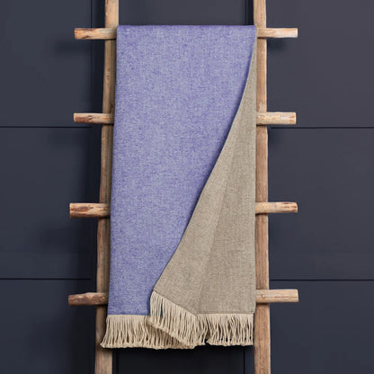 Selkirk 136x200cm Woven Throw Violet – British Craftsmanship and Timeless Texture