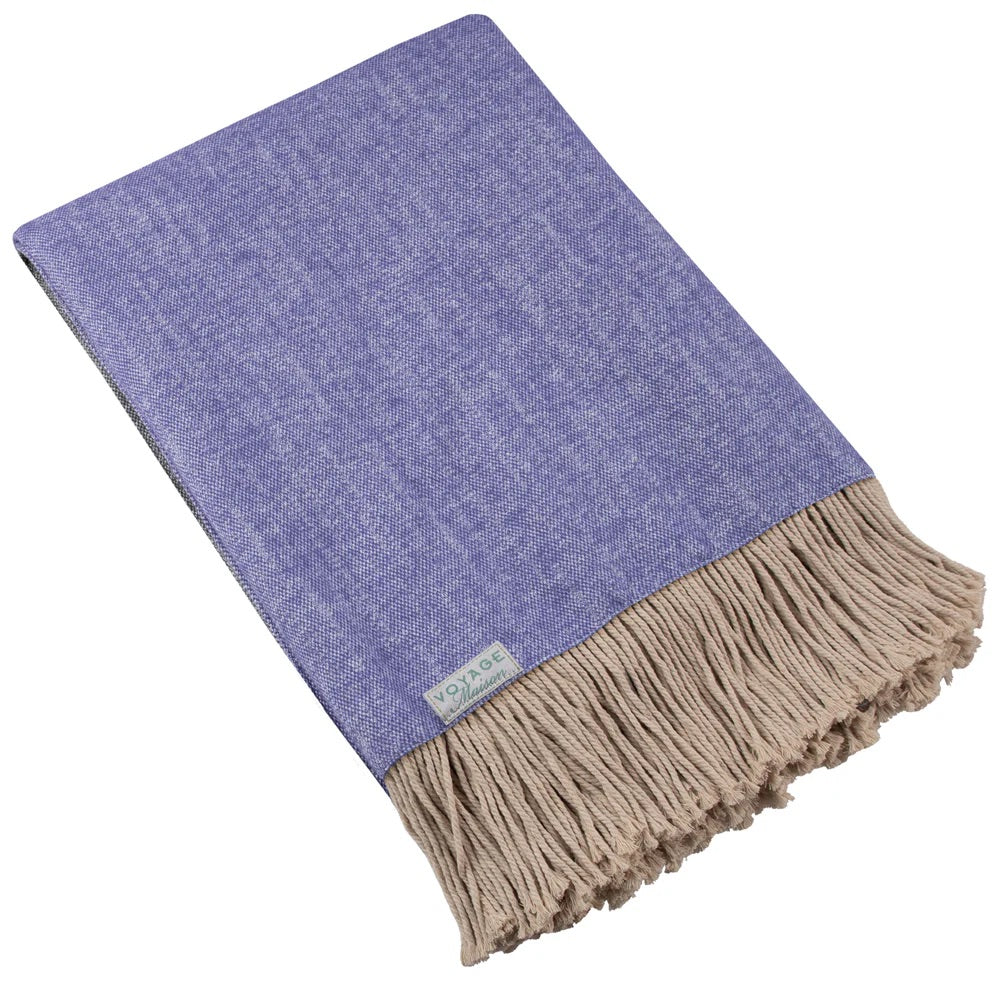Selkirk Woven Throw Violet – Reversible Design and Textured Sophistication