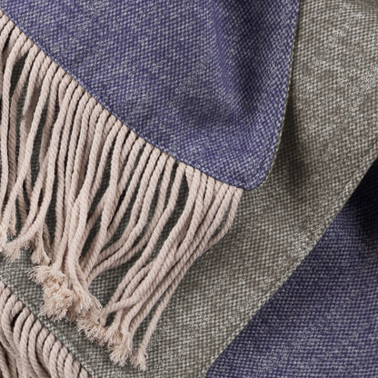 Selkirk 136x200cm Woven Throw Violet – British Craftsmanship and Timeless Texture