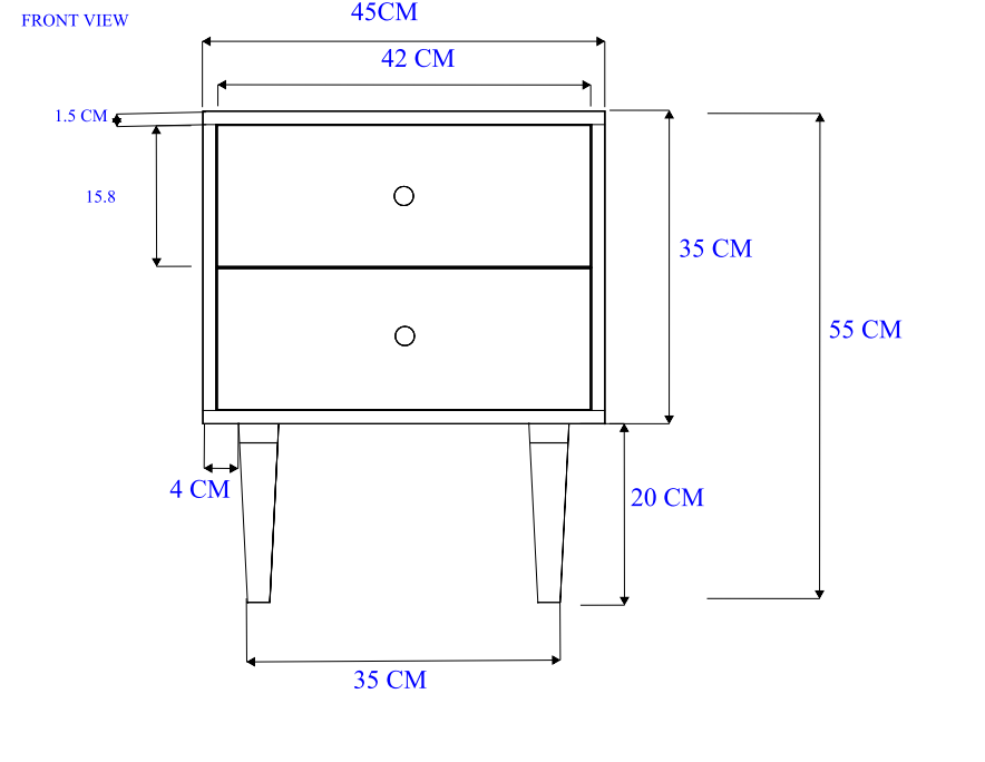 Mango Wood Oslo Bedside Table