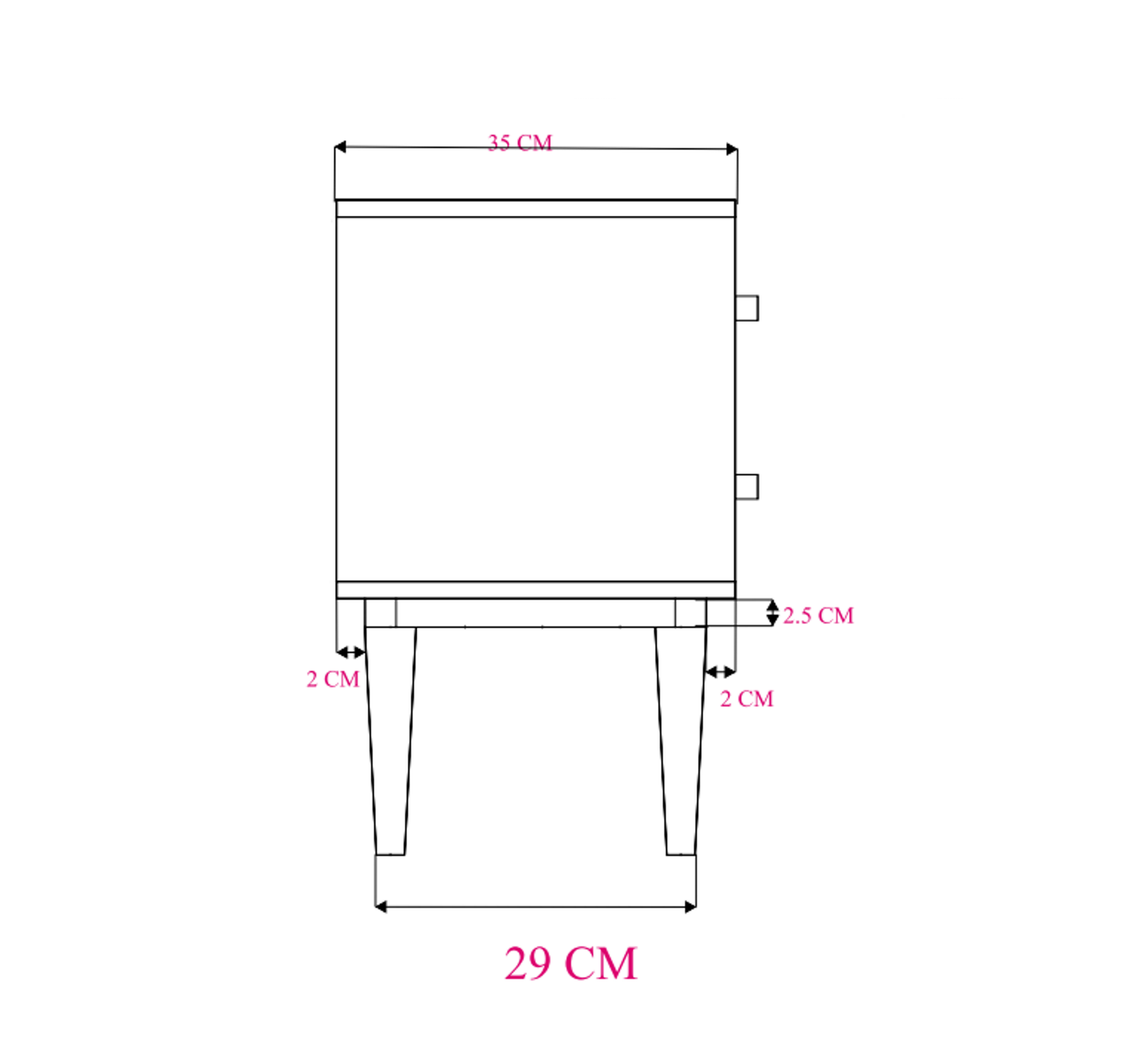 Mango Wood Oslo Bedside Table