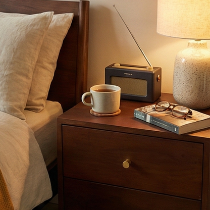 Scandinavian Walnut Oslo Bedside Table