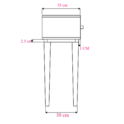 Scandinavian Walnut Oslo Console, Dressing Table or Desk