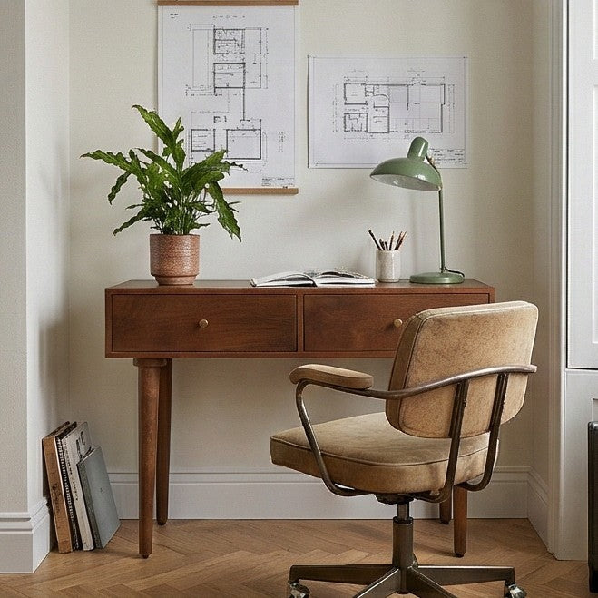 Scandinavian Walnut Oslo Console, Dressing Table or Desk