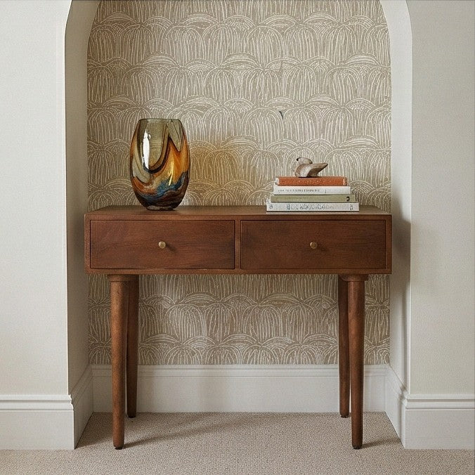 Scandinavian Walnut Oslo Console, Dressing Table or Desk