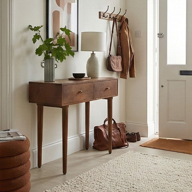 Scandinavian Walnut Oslo Console, Dressing Table or Desk