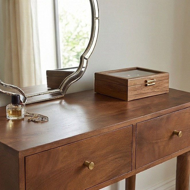 Scandinavian Walnut Oslo Console, Dressing Table or Desk