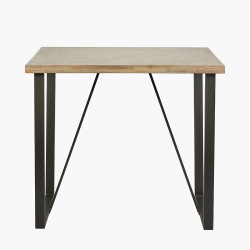 Elegant style and modern design from the Sand Wash Acacia Wood and Black Metal Bar Table. FREE UK MAINLAND DELIVERY. Shop online now at www.nobleandnook.co.uk
