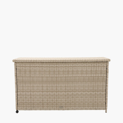 Wicker storage chest on a white background