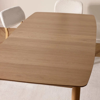 Dimensions: W180–220xD90xH76cm - Perfectly sized for both everyday meals and larger gatherings, this table expands effortlessly from 180 cm to 220 cm. Available at www.nobleandnook.co.uk