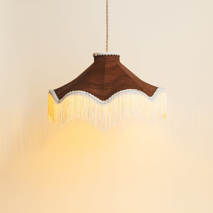 The Daisy Moiré Lampshade | Cognac
