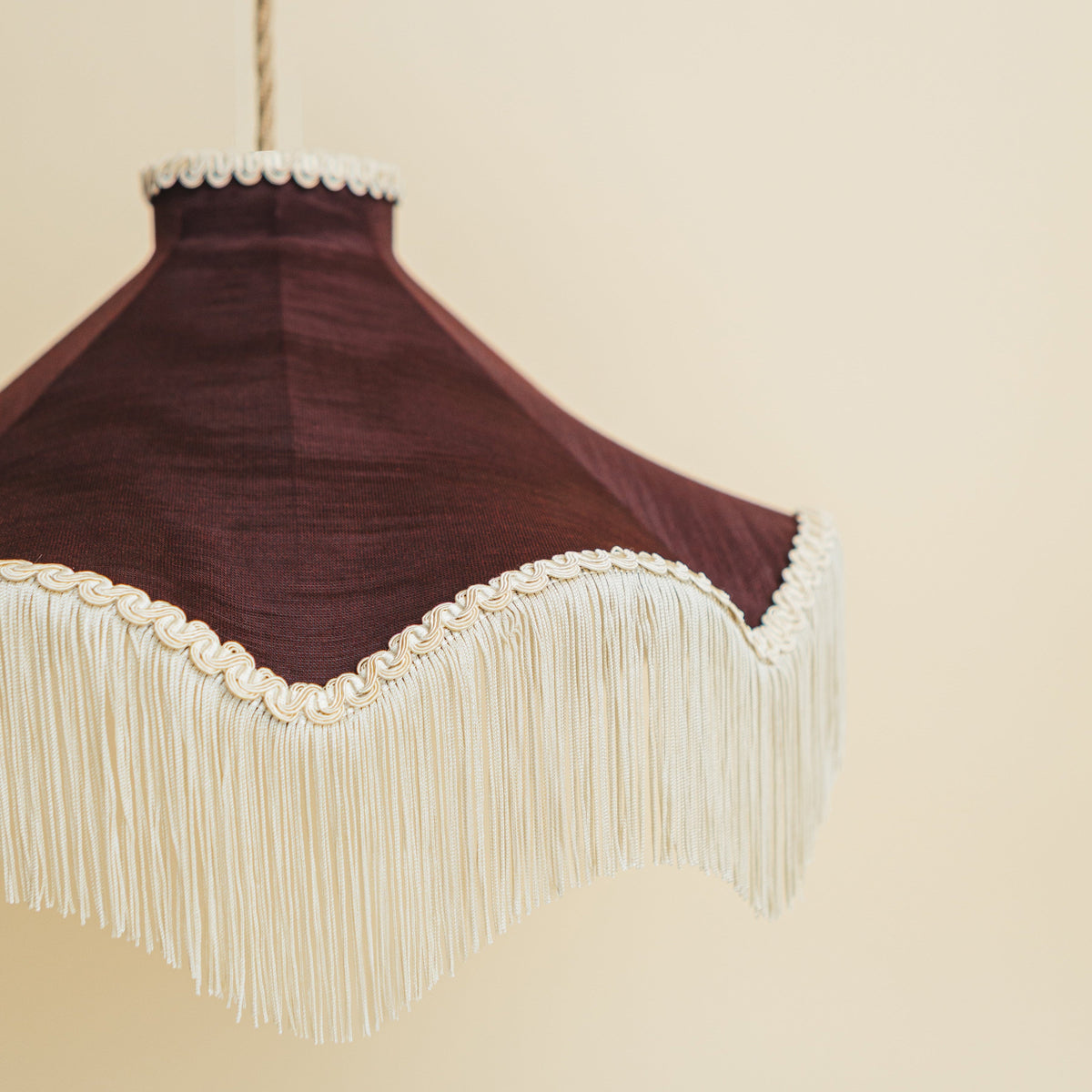 The Daisy Moiré Lampshade | Aubergine