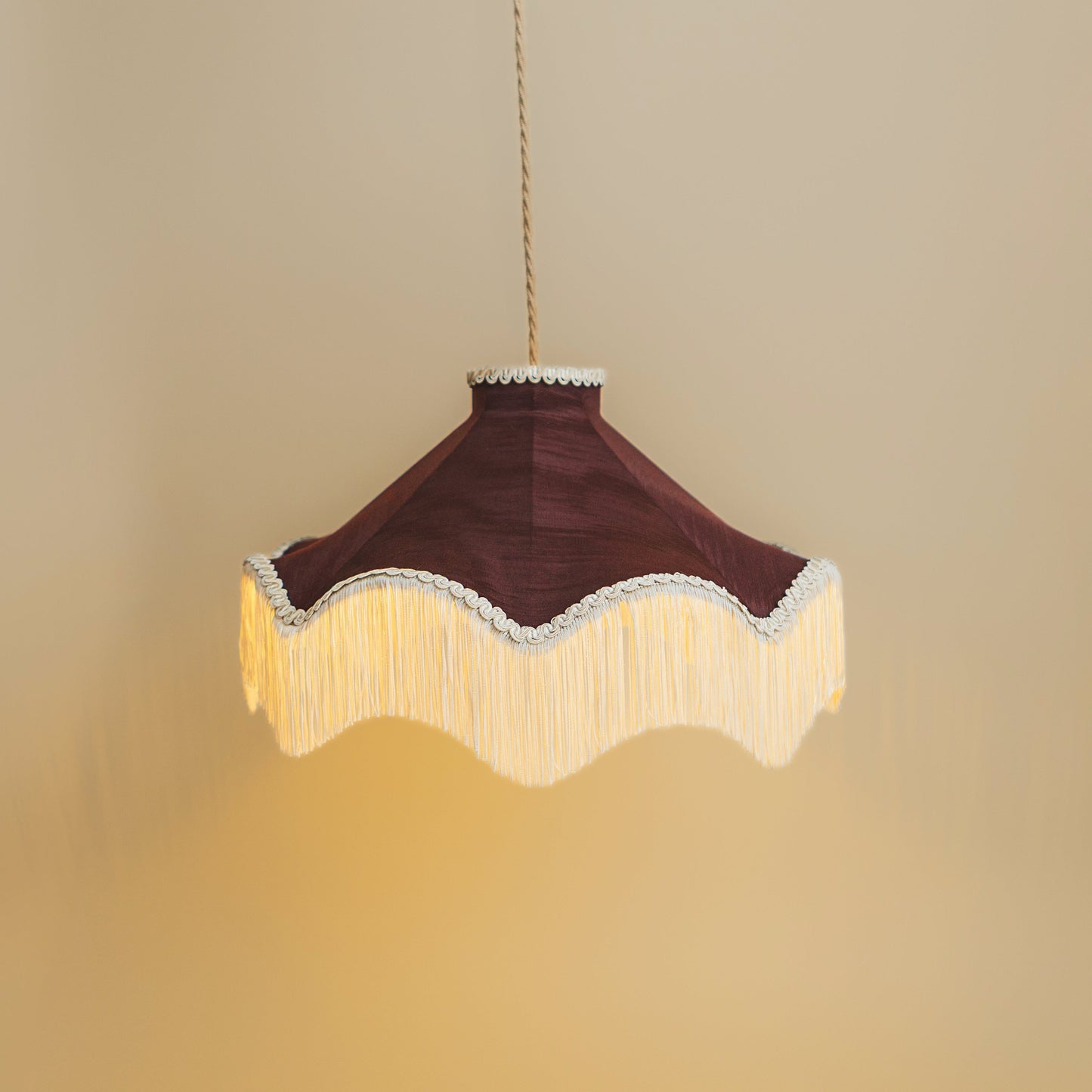 The Daisy Moiré Lampshade | Aubergine