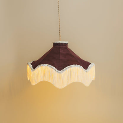 The Daisy Moiré Lampshade | Aubergine