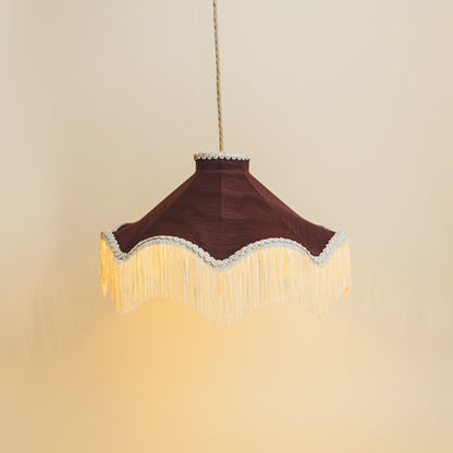The Daisy Moiré Lampshade | Aubergine