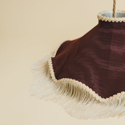 The Daisy Moiré Lampshade | Aubergine