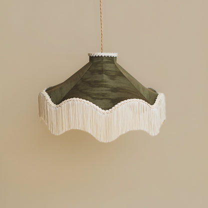 The Daisy Moiré Lampshade | Olive