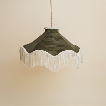 The Daisy Moiré Lampshade | Olive