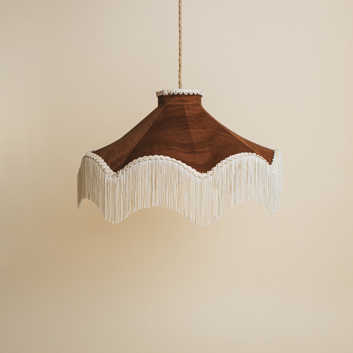 The Daisy Moiré Lampshade | Cognac