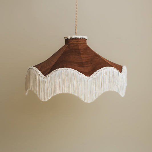 The Daisy Moiré Lampshade | Cognac