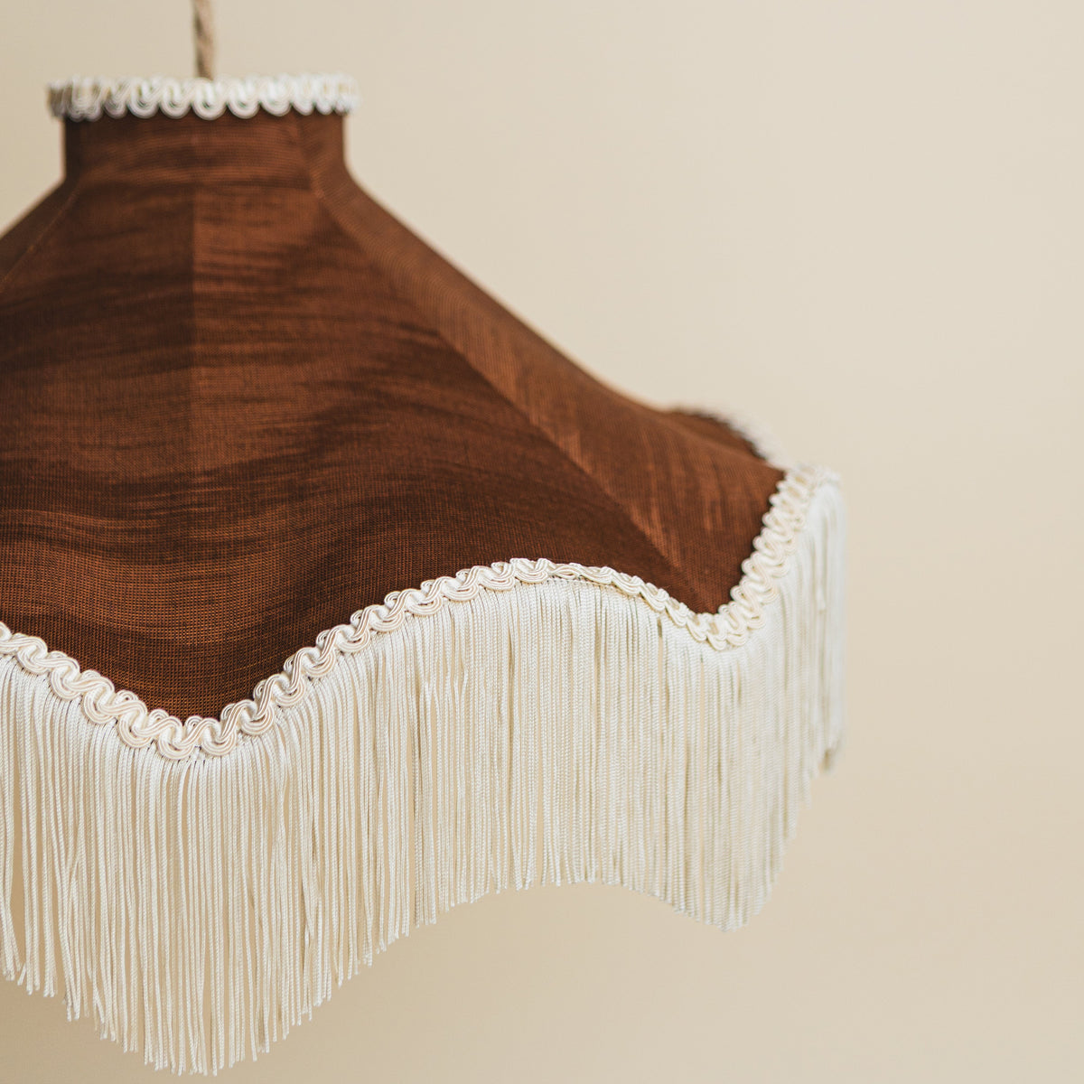 The Daisy Moiré Lampshade | Cognac