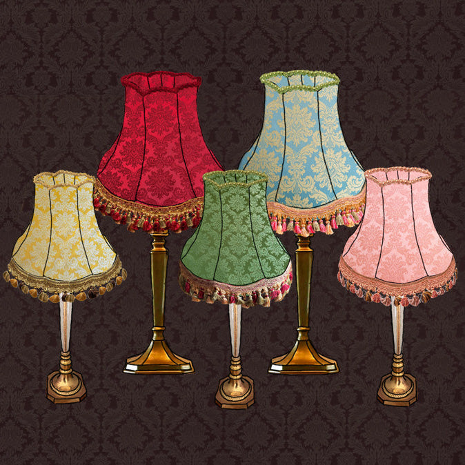 The Citrine Damask Lampshade | Oriental Gold
