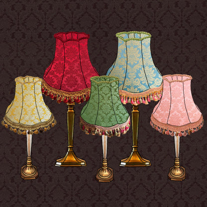 The Rose Quartz Damask Lampshade | Pink