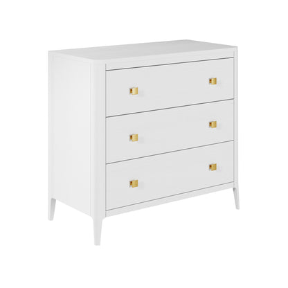 Shop the Abberley Chest of Drawers crafted from white stained solid oak with visible grain by D.I. Designs. FREE UK MAINLAND DELIVERY. Shop online now at www.nobleandnook.co.uk